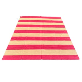 MADELINE WEINRIB AMAGANSETT STRIPED FLAT WOVEN CARPET