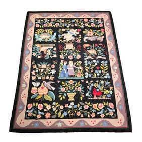 AMERICAN PICTORIAL HOOKED RUG