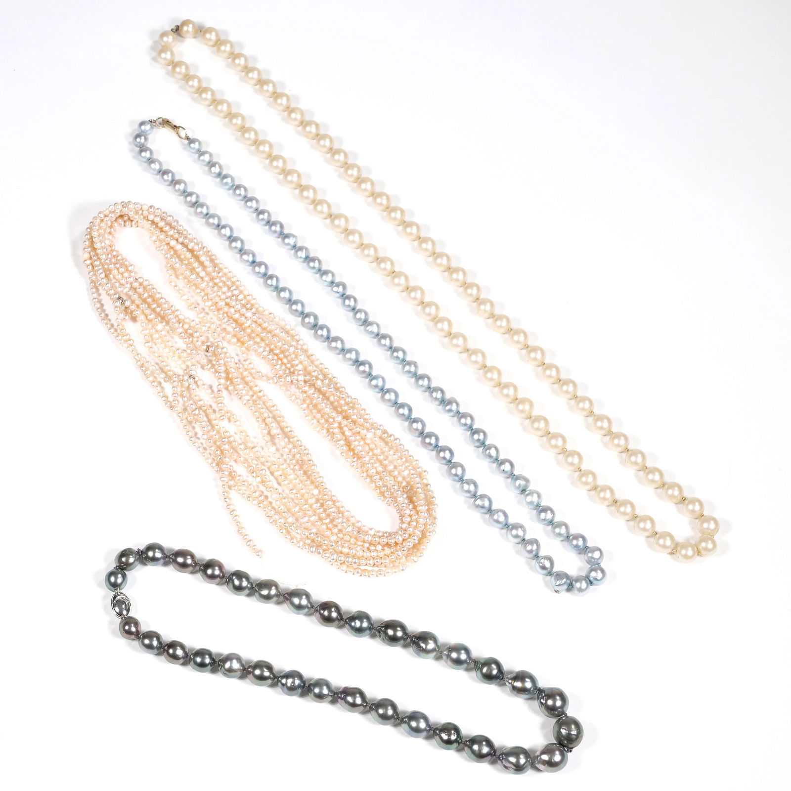 (4pc) MISC. PEARL NECKLACES (1 of 5)