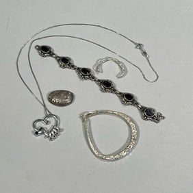 (5pc) MIXED LOT STERLING JEWELRY