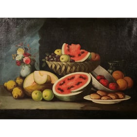 AMERICAN SCHOOL PRIMITIVE STILL LIFE (19TH CENTURY)