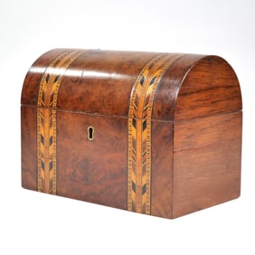 CASKET-FORM TEA CADDY