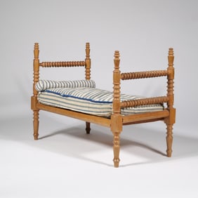 ANTIQUE WOOD DOLL BED