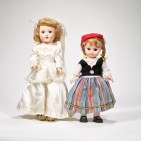 (2pc) PAIR PORCELAIN DOLLS