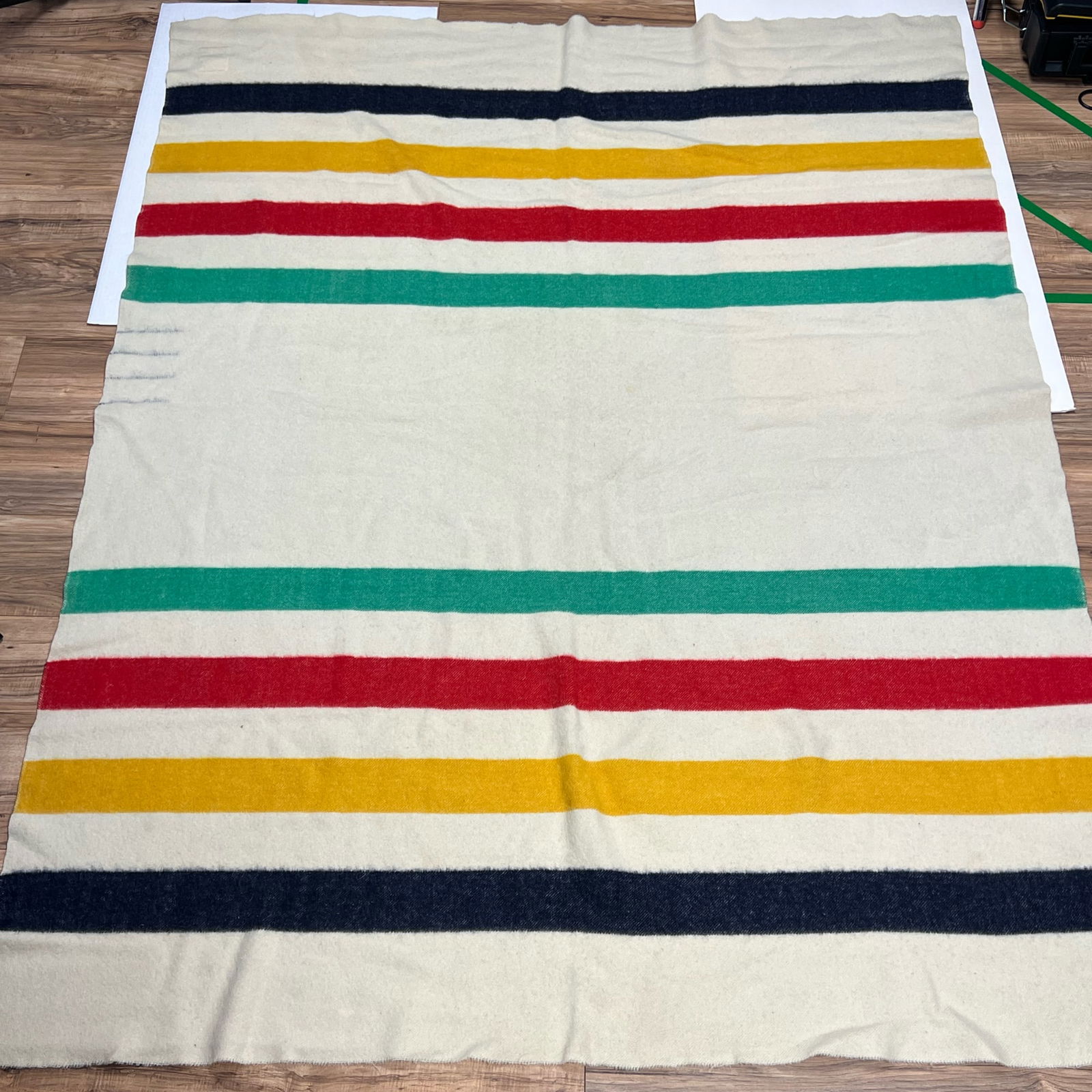 STRIPED HUDSON'S BAY WOOL BLANKET (1 of 8)