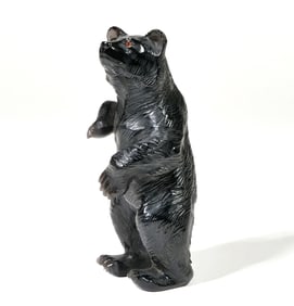 WEDDERIEN CARVED OBSIDIAN BEAR