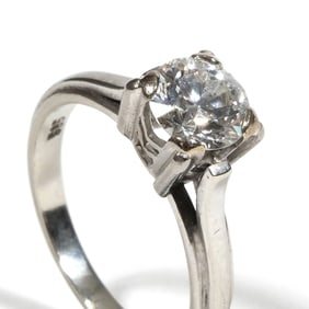 1.65CT OLD EUROPEAN BRILLIANT CUT DIAMOND RING