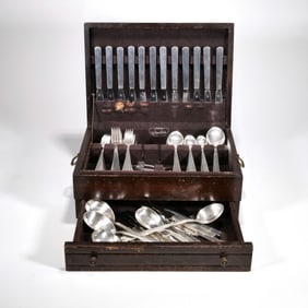 GERMAN 800 SILVER FLATWARE SERVICE