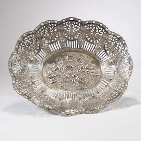 CONTINENTAL SILVER OPENWORK BASKET