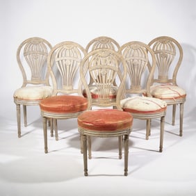 (6pc) MONTGOLFIERE FRENCH HOT AIR BALLOON CHAIRS