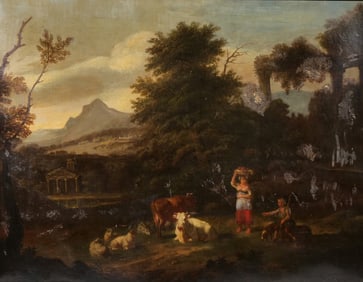 CONTINENTAL SCHOOL (18TH CENTURY) PASTORAL SCENE