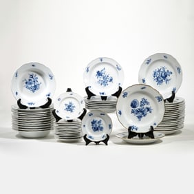 (50pc) MEISSEN BLUE FLOWER CHINA SERVICE