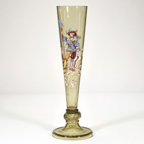 BOHEMIAN MOSER GLASS PILSNER VASE