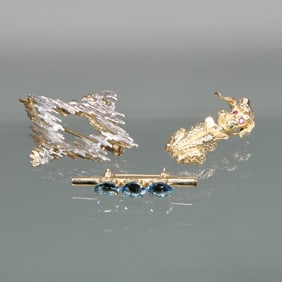 (3pc) 14K GOLD PINS