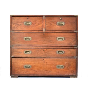 ANTIQUE ENGLISH CAMPAIGN CHEST