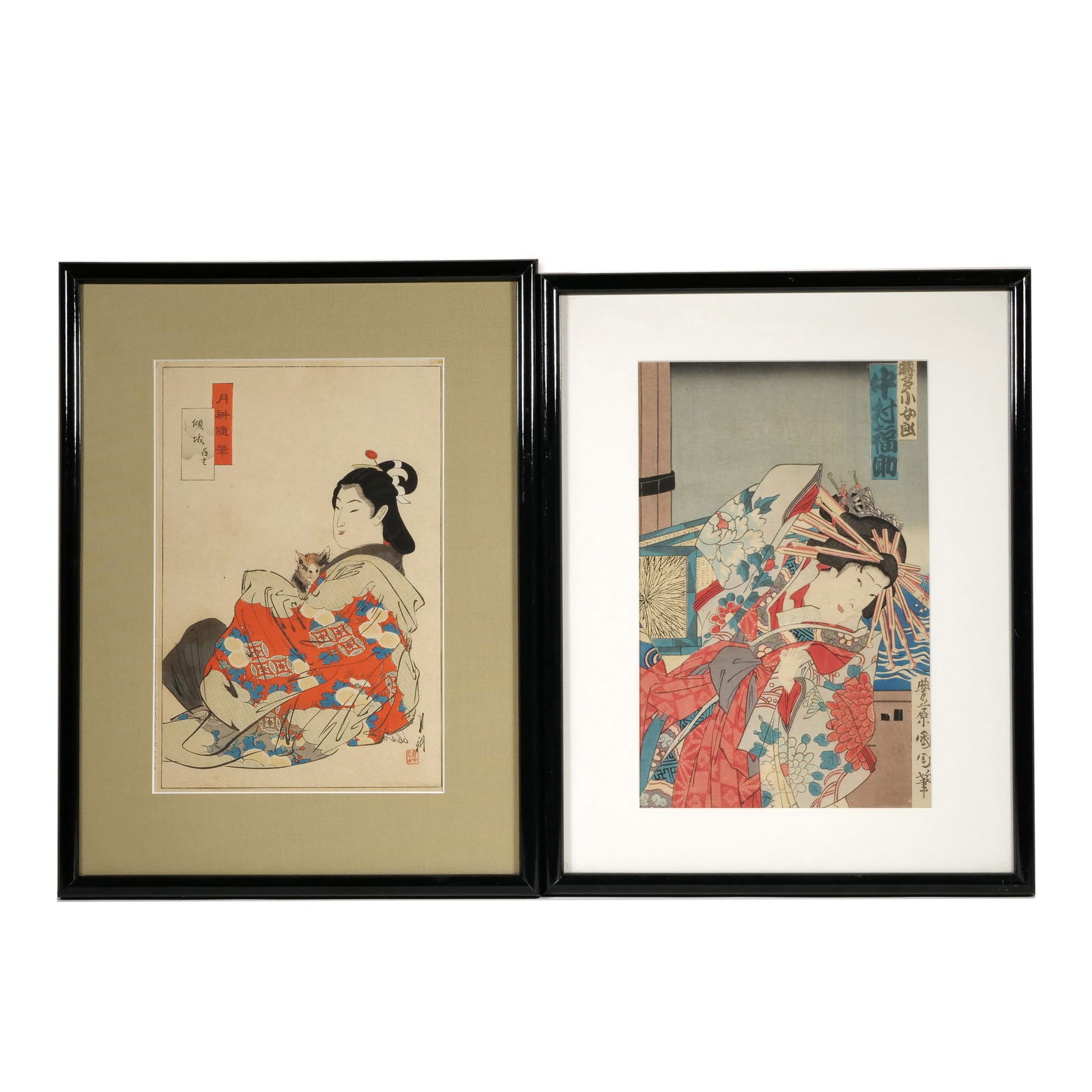 (2pc) JAPANESE WOODBLOCK PRINTS (1 of 11)