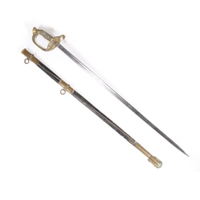 AMERICAN NAVAL OFFICER'S SWORD W/ SHAGREEN GRIP