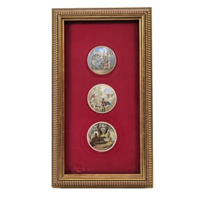 MOUNTED PORCELAIN PLAQUES