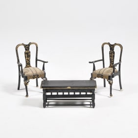 (3pc) MINIATURE CHINOISERIE SUITE