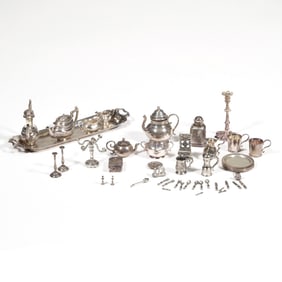 FANCY DOLLHOUSE MINIATURE SILVER