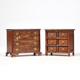 (2pc) DOLLHOUSE MINIATURE CHESTS
