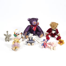 (10pc) STEIFF & OTHER MINIATURE STUFFED ANIMALS