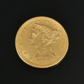 1881-S FIVE DOLLAR GOLD COIN