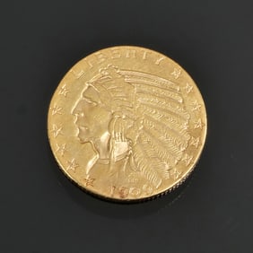 1909 INDIAN HEAD FIVE DOLLAR GOLD COIN