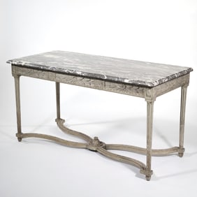 18TH/19TH CENTURY FRENCH MARBLE TOP CONSOLE TABLE