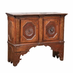 FAN CARVED SIDE CABINET