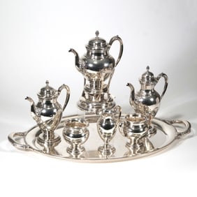 (7pc) IMPORTANT GORHAM STERLING TEA & COFFEE SERVICE, C. 1917