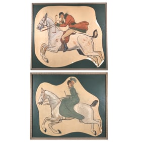 (2pc) EDWARD PENFIELD (AMERICAN, 1866-1925) POSTER-SIZED DIPTYCH