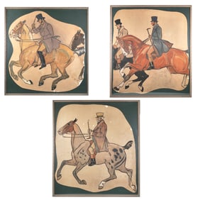 (3pc) EDWARD PENFIELD (AMERICAN, 1866-1925), POSTER-SIZEDTRIPTYCH