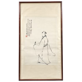 SHOU PEI (1884-1955) CHINESE CALLIGRAPHY PAINTING