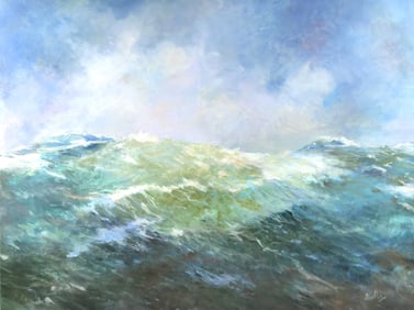 CONTEMPORARY SEASCAPE PAINTING SIGNED "MULLO"