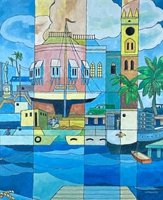 J COOPER (20TH CENTURY) OIL PANTING