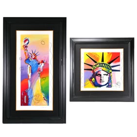 (2pc) PETER MAX (B. 1937), LITHOGRAPHS