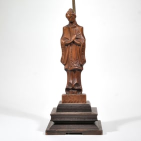 YASHA HEIFETZ CARVED FIGURAL TABLE LAMP