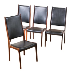(4pc) DANISH MID-CENTURY ROSEWOOD DINING CHAIRS: BLOOMINGDALE'S C.1960/70'S
