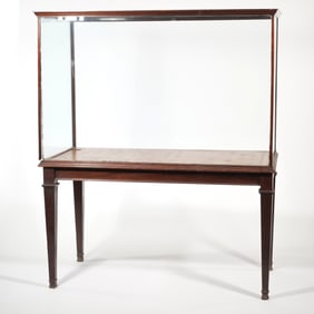 F. SAGE & CO. LTD. LONDON, DISPLAY CABINET WITH TABLE BASE