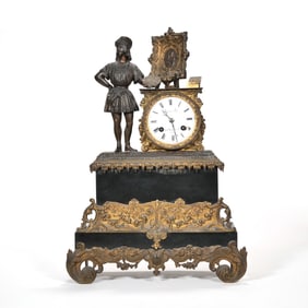 RICHOND FABT. FIGURAL SHELF CLOCK