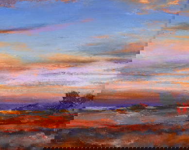 WILLIAM BERRA (AMERICAN, B. 1952): New Mexico Colors oil on masonite 8 x 10 in., board signed and titled on reverse h. 12" x l. 14" in. (With Frame) Provenance: From an Allendale, NJ collector