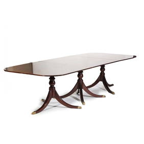 TRIPLE PEDESTAL DINING TABLE (1 of 5)