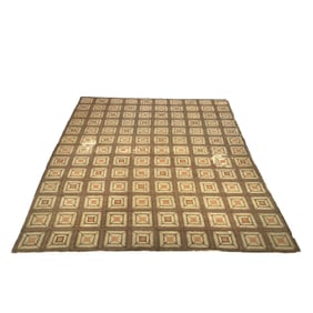 ANTIQUE AMERICAN HOOKED RUG, HILFIGER COLLECTION