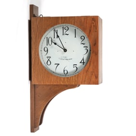 INTERNATIONAL TIME RECORDING DOUBLE-SIDED CLOCK