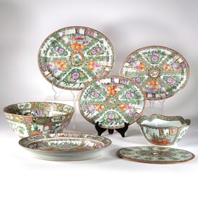 (6pc) CHINESE FAMILLE ROSE PORCELAIN