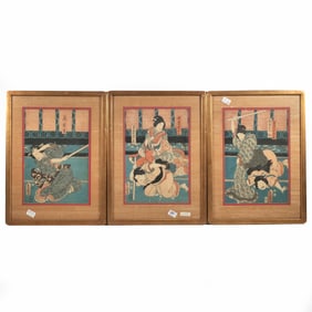 (3pc) JAPANESE WOOD BLOCK PRINTS