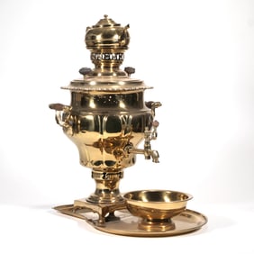ANTIQUE BRASS SAMOVAR