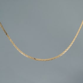 18K GOLD SNAKE CHAIN LINK NECKLACE