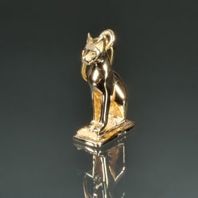 18KT GOLD EGYPTIAN CAT CHARM